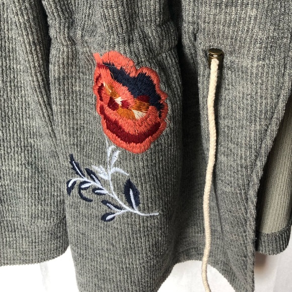 THML Embroidered Open Front Waterfall Jacket with Waist Cinch - Picture 8 of 16